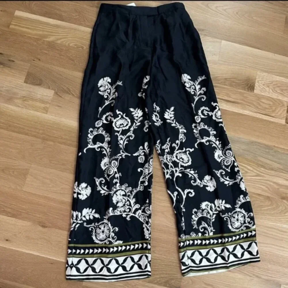 Zara high waisted wide leg pants